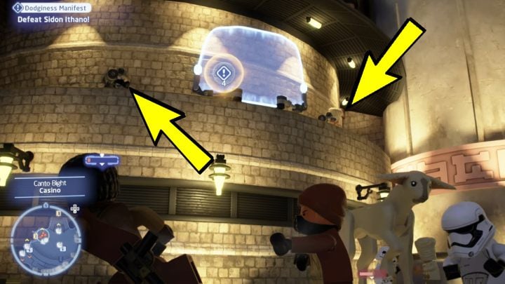 After talking to the droid dealer, go outside and talk to him - LEGO Skywalker Saga: Dodginess Manifest - walkthrough - LEGO Skywalker Saga: Jakku - Tuanul Village - LEGO Skywalker Saga Guide