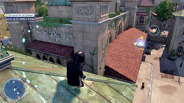 The collectible is located on the roof of one of the buildings - LEGO Skywalker Saga: Theed - list of all puzzles - LEGO Skywalker Saga: Naboo - LEGO Skywalker Saga Guide