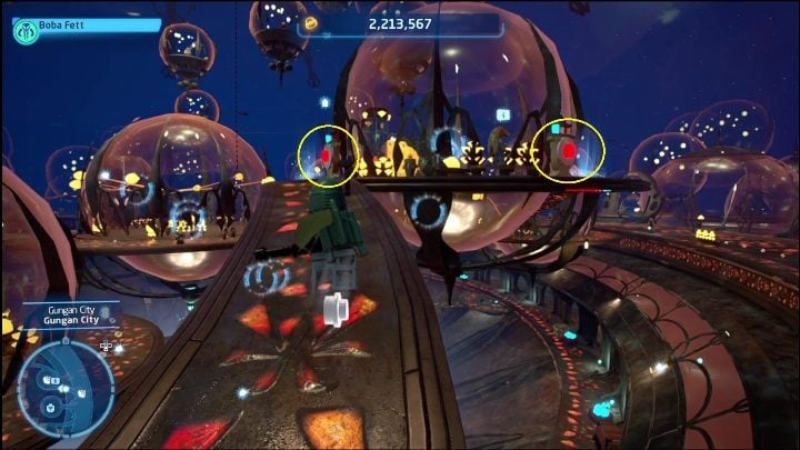 Reaching this Kyber brick requires solving a puzzle - LEGO Skywalker Saga: Lake Paonga - list of all puzzles - LEGO Skywalker Saga: Naboo - LEGO Skywalker Saga Guide