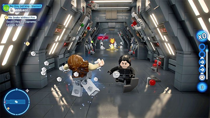 There are 3 challenges appearing in this level - LEGO Skywalker Saga: No Snoke Without Fire - walkthrough - LEGO Skywalker Saga: Episode 8 - The Last Jedi - LEGO Skywalker Saga Guide