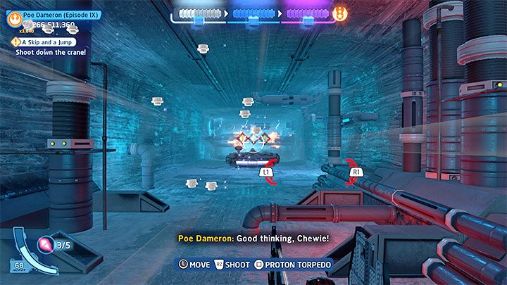 In order to complete the first objective of the mission, you have to destroy 10 TIE fighters - LEGO Skywalker Saga: A Skip and A Jump - walkthrough - LEGO Skywalker Saga: Episode 9 - The Rise of Skywalker - LEGO Skywalker Saga Guide