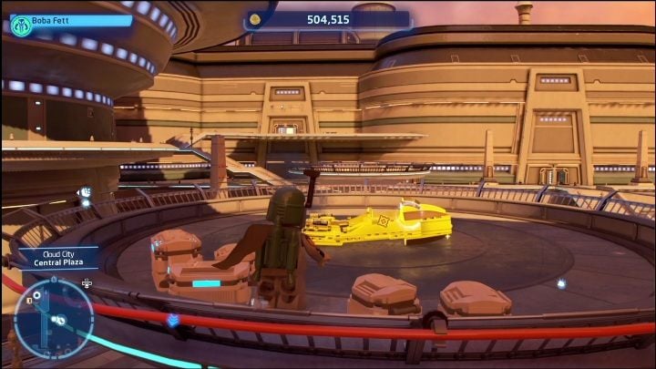 The ship is locked in a golden brick, in the middle of Cloud City - LEGO Skywalker Saga: Cloud City - list of all puzzles - LEGO Skywalker Saga: Bespin - LEGO Skywalker Saga Guide