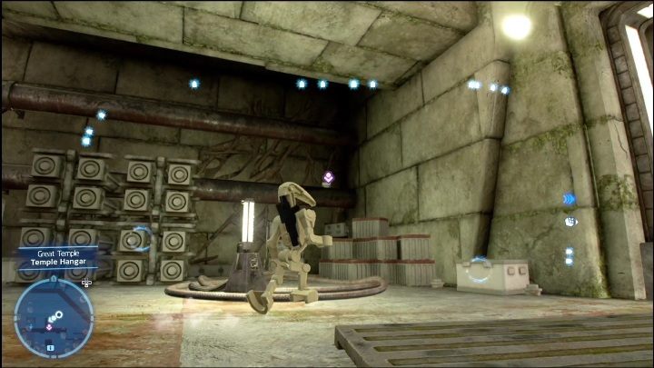 This brick requires you to use a card and open the way forward - LEGO Skywalker Saga: Great Temple - list of all puzzles - LEGO Skywalker Saga: The space of Yavin 4 - LEGO Skywalker Saga Guide