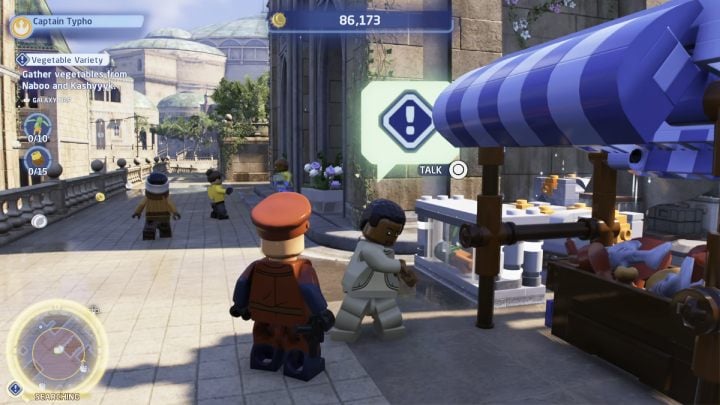 Head to Theed on Naboo and follow the objective marker to a merchant by the stall - LEGO Skywalker Saga: Vegetable Variety - walkthrough - LEGO Skywalker Saga: Tatooine - Mos Eisley - LEGO Skywalker Saga Guide