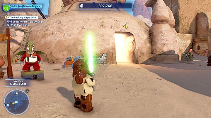 On Mos Espa, you will have to gather information on how to fix the hyperdrive - LEGO Skywalker Saga: The Boonta Eve Classic - walkthrough - LEGO Skywalker Saga: Episode 1 - The Phantom Menace - LEGO Skywalker Saga Guide