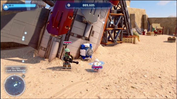 The brick is hidden in a spaceship you need an astromech droid to access - LEGO Star Wars The Skywalker Saga: Mos Eisley - list of all puzzles - LEGO Skywalker Saga: Tatooine - LEGO Skywalker Saga Guide