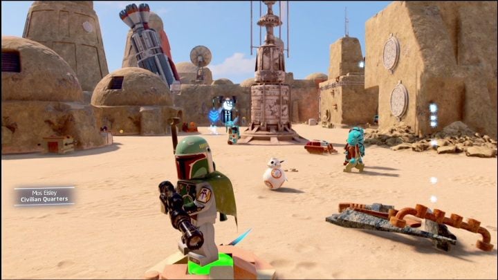 This brick is in the eastern part of this area, hidden in a small room covered with bars - LEGO Star Wars The Skywalker Saga: Mos Eisley - list of all puzzles - LEGO Skywalker Saga: Tatooine - LEGO Skywalker Saga Guide