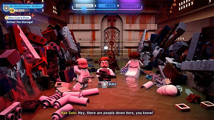 After dealing with the boss you also need to avoid being crushed - LEGO Skywalker Saga: Best Leiad Plans - walkthrough - LEGO Skywalker Saga: Episode 4 - A New Hope - LEGO Skywalker Saga Guide