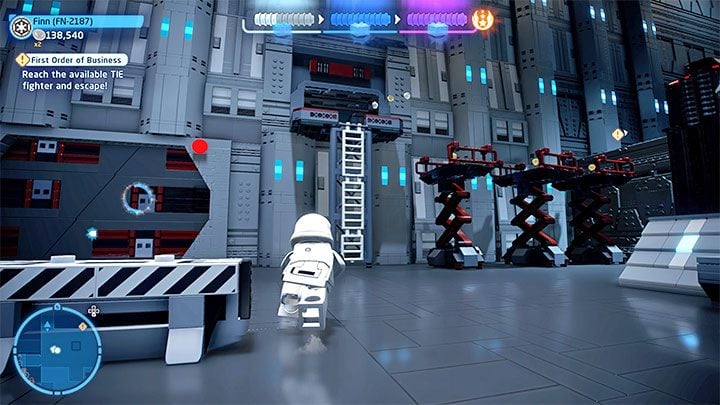 Additional information - There is also an alternative path in the hangar that starts in the place presented in the picture above - LEGO Skywalker Saga: First Order of Business - walkthrough - LEGO Skywalker Saga: Episode 7 - The Force Awakens - LEGO Skywalker Saga Guide