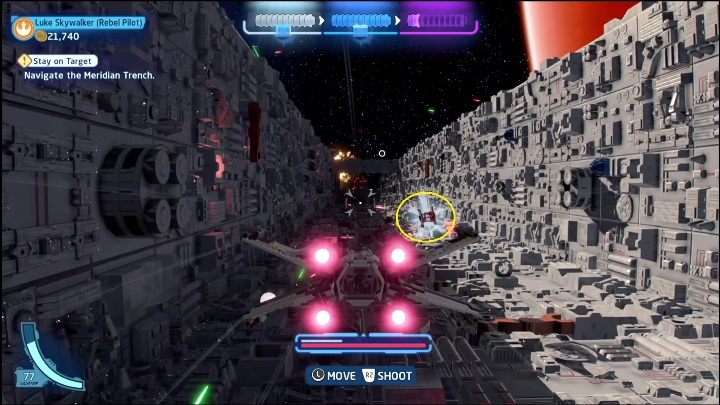 The first two parts can be found while flying through the tunnel - LEGO Skywalker Saga: A New Hope - list of collectibles and rewards - LEGO Skywalker Saga: Minikits - LEGO Skywalker Saga Guide