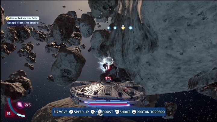 You'll find 2 more minikit parts while flying between the asteroids - LEGO Skywalker Saga: The Empire Strikes Back - list of collectibles and rewards - LEGO Skywalker Saga: Minikits - LEGO Skywalker Saga Guide