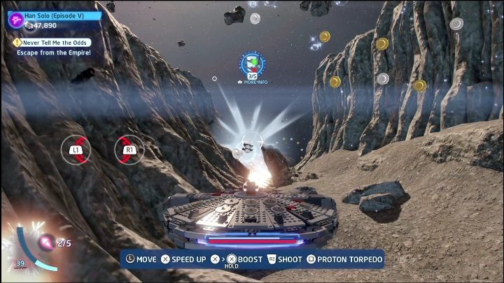 The last collectible is hanging in the tunnel in the last section of this level - LEGO Skywalker Saga: The Empire Strikes Back - list of collectibles and rewards - LEGO Skywalker Saga: Minikits - LEGO Skywalker Saga Guide