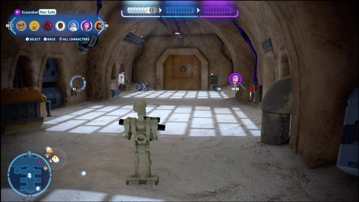 You'll need a Scoundrel to obtain the next part of the minikit - LEGO Skywalker Saga: Return of the Jedi - list of collectibles and rewards - LEGO Skywalker Saga: Minikits - LEGO Skywalker Saga Guide