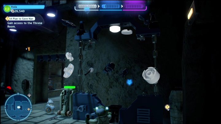 In the same room, you'll find a lever that you need to pull - LEGO Skywalker Saga: Return of the Jedi - list of collectibles and rewards - LEGO Skywalker Saga: Minikits - LEGO Skywalker Saga Guide