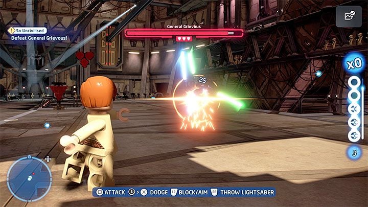 This mission is a long boss fight against General Grievous - LEGO Skywalker Saga: So Uncivilized - walkthrough - LEGO Skywalker Saga: Episode 3 - Revenge of the Sith - LEGO Skywalker Saga Guide