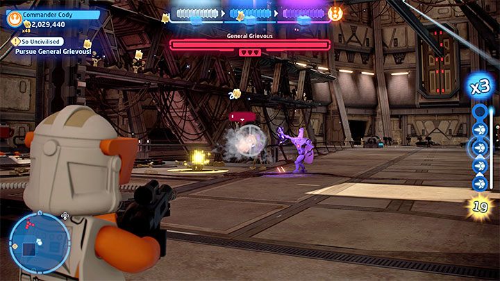 After defeating Grievous for the third time a swarm of droids will appear, including some elite models - LEGO Skywalker Saga: So Uncivilized - walkthrough - LEGO Skywalker Saga: Episode 3 - Revenge of the Sith - LEGO Skywalker Saga Guide