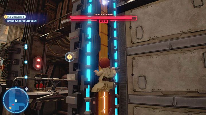 After the encounter reach a new elevator, move a box with the Force and place it on the elevator - LEGO Skywalker Saga: So Uncivilized - walkthrough - LEGO Skywalker Saga: Episode 3 - Revenge of the Sith - LEGO Skywalker Saga Guide