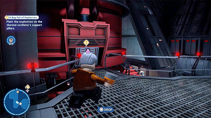 You can reach the marked bomb planting spots in any order - LEGO Skywalker Saga: Destroying Starkiller - walkthrough - LEGO Skywalker Saga: Episode 7 - The Force Awakens - LEGO Skywalker Saga Guide