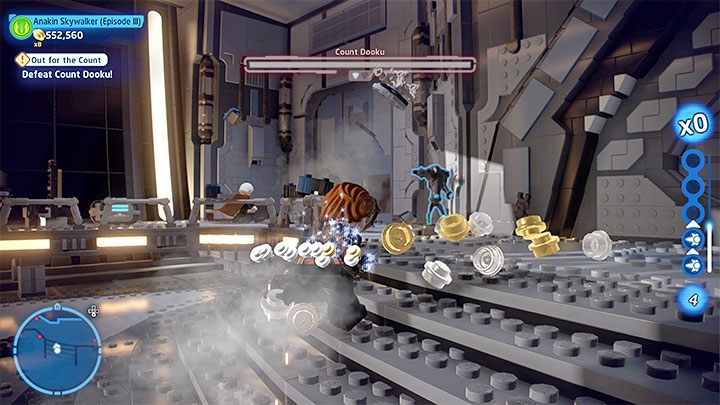 After Dooku loses a health bar he becomes invulnerable so don't try to attack him - LEGO Skywalker Saga: Count Dooku in Episode 3 - boss, how to beat? - LEGO Skywalker Saga: Bosses - LEGO Skywalker Saga Guide