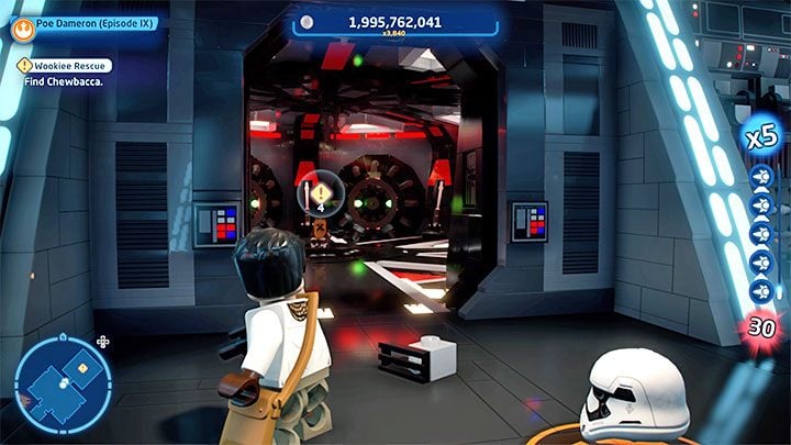 Keep walking to the blue circle, where new cut-scenes will play - LEGO Skywalker Saga: The Strength To Do It - walkthrough - LEGO Skywalker Saga: Episode 9 - The Rise of Skywalker - LEGO Skywalker Saga Guide