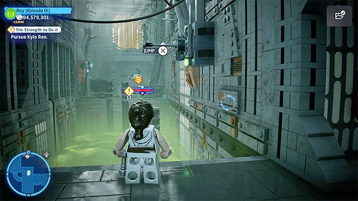 BB-8 must help Rey get to the other side of the pit - LEGO Skywalker Saga: The Strength To Do It - walkthrough - LEGO Skywalker Saga: Episode 9 - The Rise of Skywalker - LEGO Skywalker Saga Guide