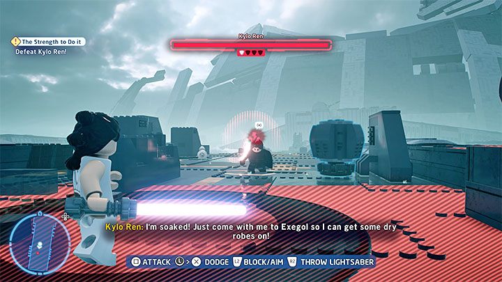 You can also lure Kylo into a large wave - LEGO Skywalker Saga: The Strength To Do It - walkthrough - LEGO Skywalker Saga: Episode 9 - The Rise of Skywalker - LEGO Skywalker Saga Guide