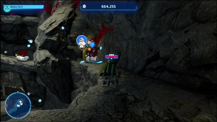 You can reach the collectible lying on a rock ledge thanks to a tunnel made for droids - LEGO Star Wars The Skywalker Saga: Criat Outpost - list of all puzzles - LEGO Skywalker Saga: Criat - LEGO Skywalker Saga Guide