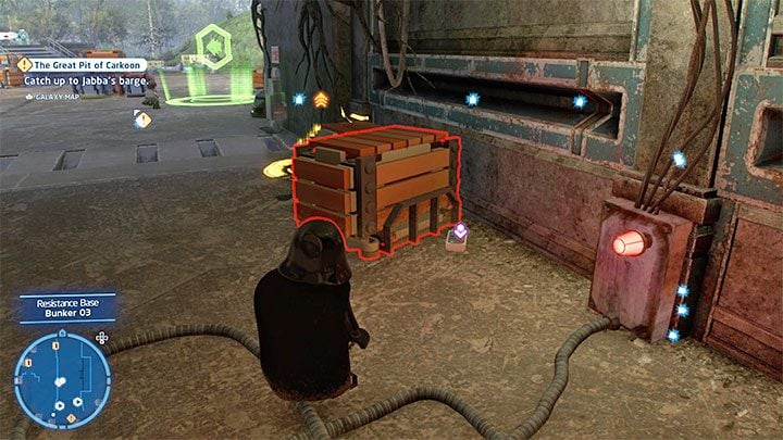 The access card is marked with a purple icon on the map - LEGO Skywalker Saga: Resistance Base - list of all puzzles - LEGO Skywalker Saga: DQar - LEGO Skywalker Saga Guide