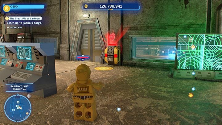 Your task is to open the room with the collectible (the picture above) - LEGO Skywalker Saga: Resistance Base - list of all puzzles - LEGO Skywalker Saga: DQar - LEGO Skywalker Saga Guide