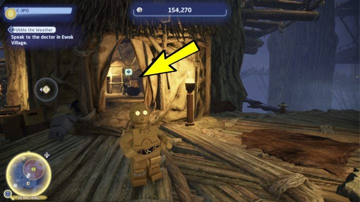 One of the Ewoks will show you the doctor's hut in the village - LEGO Skywalker Saga: Ubbla the Weather - walkthrough - LEGO Skywalker Saga: Cantonica - Canto Bight - LEGO Skywalker Saga Guide
