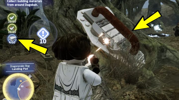 1 - LEGO Skywalker Saga: A Place to Crash Land - walkthrough - LEGO Skywalker Saga: Dagobah - Dragonlance Swamp - LEGO Skywalker Saga Guide