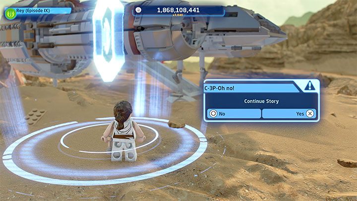After reaching the surface, there is only one thing to do - reach the ship on the hill - LEGO Skywalker Saga: C-3P-Oh No! - walkthrough - LEGO Skywalker Saga: Episode 9 - The Rise of Skywalker - LEGO Skywalker Saga Guide