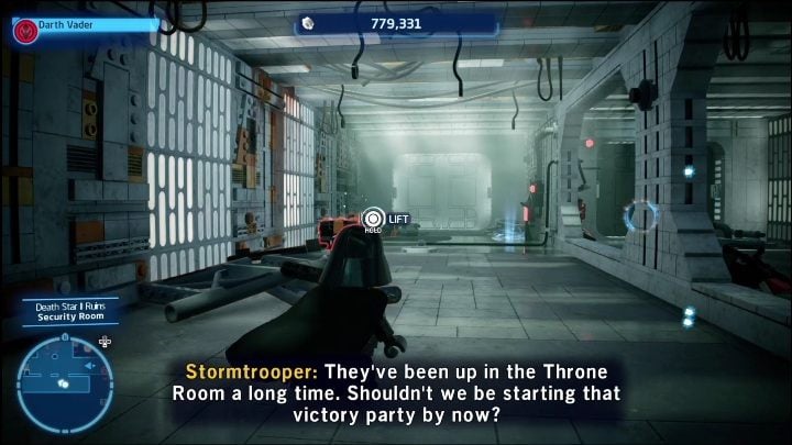 Once inside, you have to go left to destroy the items around the button - LEGO Skywalker Saga: Crash Site - List of all puzzles - LEGO Skywalker Saga: Kef Bir - LEGO Skywalker Saga Guide