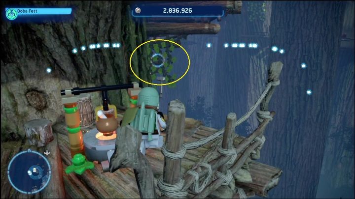 To reach this datacard, you will need someone who can shoot - LEGO Skywalker Saga: Datacards - list - LEGO Skywalker Saga: Other Finds - LEGO Skywalker Saga Guide