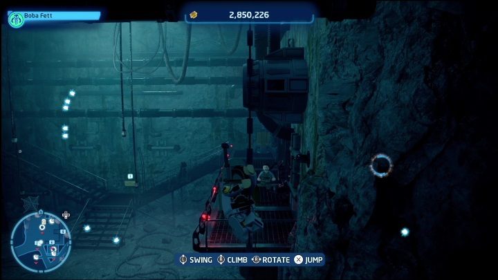 The datacard is on the pipe, well above the ground - LEGO Skywalker Saga: Datacards - list - LEGO Skywalker Saga: Other Finds - LEGO Skywalker Saga Guide