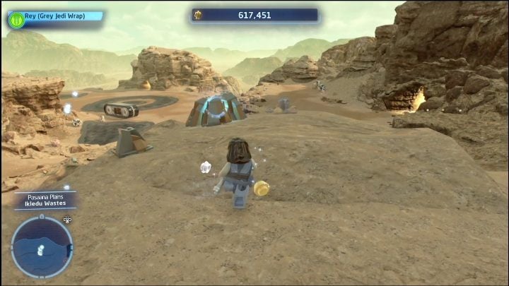 The brick is located in the northern part of the region, hidden in the rock - LEGO Skywalker Saga: Forbidden Valley - list of all puzzles - LEGO Skywalker Saga: Pasaana - LEGO Skywalker Saga Guide