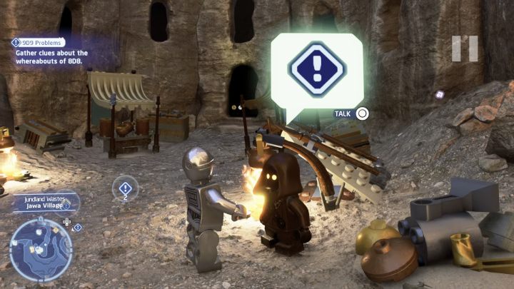 Finally, go to the rocky regions - LEGO Skywalker Saga: 9D9 Problems - walkthrough - LEGO Skywalker Saga: Tatooine - the desert of Jundland - LEGO Skywalker Saga Guide