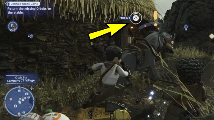 Visit each search area one by one and approach the animal - LEGO Skywalker Saga: Untitled Orbak Game - walkthrough - LEGO Skywalker Saga: Kef Bir - Disaster site - LEGO Skywalker Saga Guide