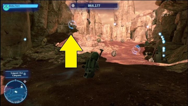 This brick is inside a locked crate on the side of a rock - LEGO Skywalker Saga: Stalgasin Hive - list of all puzzles - LEGO Skywalker Saga: Geonosis - LEGO Skywalker Saga Guide