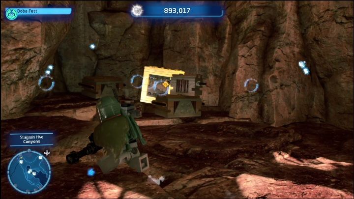 The brick is locked in a gold chest that can only be destroyed by a Bounty Hunter - LEGO Skywalker Saga: Stalgasin Hive - list of all puzzles - LEGO Skywalker Saga: Geonosis - LEGO Skywalker Saga Guide