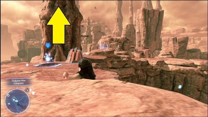 You must climb a column using brown bars to reach the brick - LEGO Skywalker Saga: Stalgasin Hive - list of all puzzles - LEGO Skywalker Saga: Geonosis - LEGO Skywalker Saga Guide