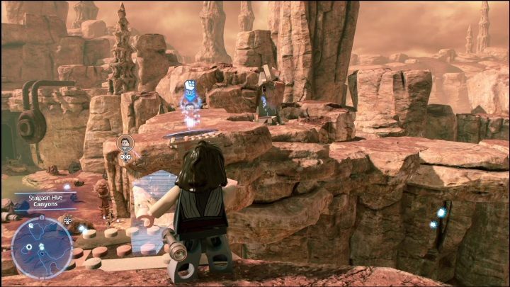 You can reach this brick by playing as a glider-equipped Scavenger (obtainable in Episodes 6 and 7) - LEGO Skywalker Saga: Stalgasin Hive - list of all puzzles - LEGO Skywalker Saga: Geonosis - LEGO Skywalker Saga Guide