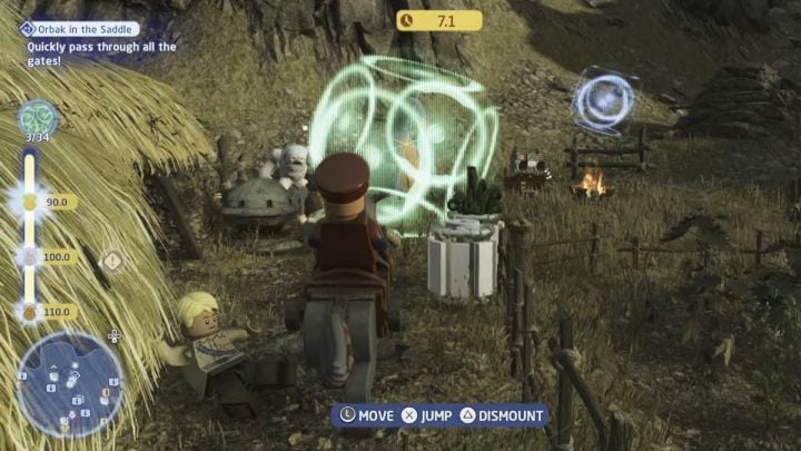 The trial is about completing all 34 gates one after another as quickly as possible - LEGO Skywalker Saga: Kef Bir - trials, walkthrough - LEGO Skywalker Saga: Trials - LEGO Skywalker Saga Guide