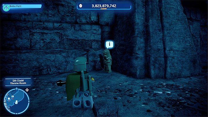 After landing in the citadel, you have to reach the round platform shown in the screenshot 1, which is an elevator - LEGO Skywalker Saga: Wheres the Wookiee? - list of all (part 1) - LEGO Skywalker Saga: Challenges - LEGO Skywalker Saga Guide