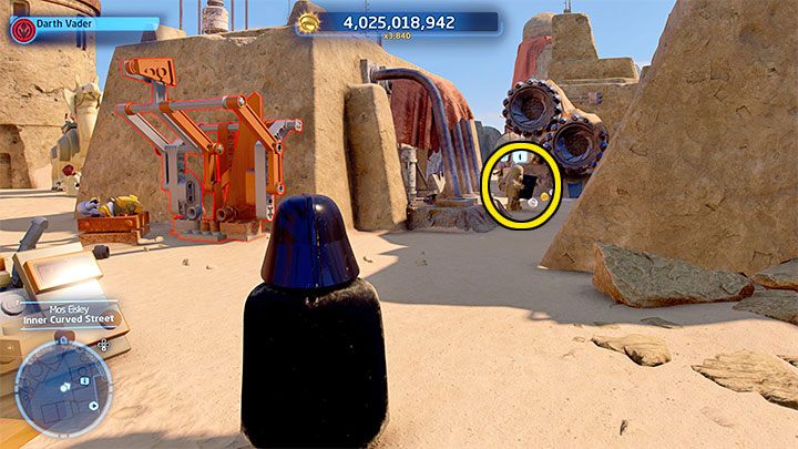 You will find the Wookiee you are looking for, standing between the buildings (the screenshot above) - LEGO Skywalker Saga: Wheres the Wookiee? - list of all (part 2) - LEGO Skywalker Saga: Challenges - LEGO Skywalker Saga Guide