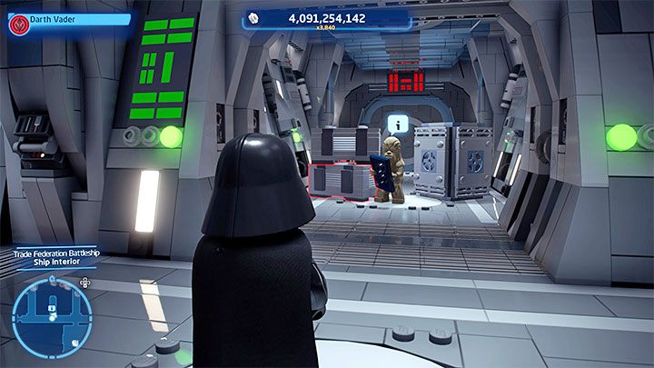 After boarding the Trade Federation Battleship, reach the short corridor in its southern part - LEGO Skywalker Saga: Wheres the Wookiee? - list of all (part 2) - LEGO Skywalker Saga: Challenges - LEGO Skywalker Saga Guide