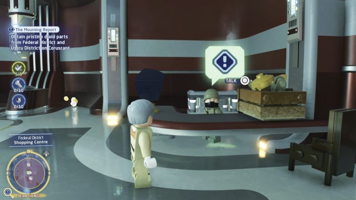 Enter the last room on the left and talk to the seller - LEGO Skywalker Saga: The Mourning Report - walkthrough - LEGO Skywalker Saga: Hoth - Echo base - LEGO Skywalker Saga Guide