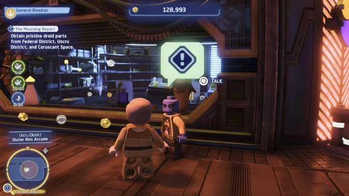 Finally head to Uscru District on Coruscant and follow the marker to the arcade - LEGO Skywalker Saga: The Mourning Report - walkthrough - LEGO Skywalker Saga: Hoth - Echo base - LEGO Skywalker Saga Guide