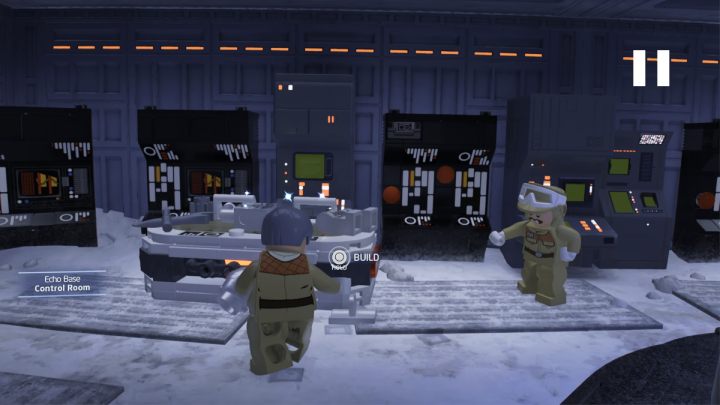 Return to the questgiver, give him the parts and rebuild the droid - LEGO Skywalker Saga: The Mourning Report - walkthrough - LEGO Skywalker Saga: Hoth - Echo base - LEGO Skywalker Saga Guide