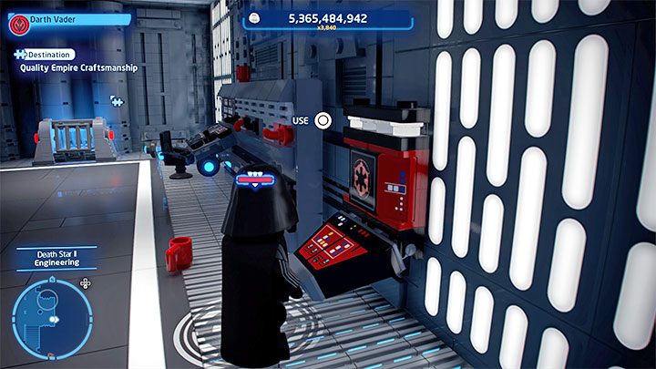 Destroy the objects near the container with the brick, and you will be able to start construction - LEGO Skywalker Saga: Death Star II (Death Star II) - unlocking and list of all puzzles - LEGO Skywalker Saga: Flagships - LEGO Skywalker Saga Guide